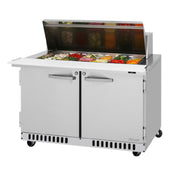 Turbo Air PST-48-18-FB-N PRO Series Mega Top Sandwich/Salad Prep Table Front Breathing Airflow