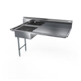 NBR Equipment UDT-60L Undercounter Dishtable Soiled Straight Design