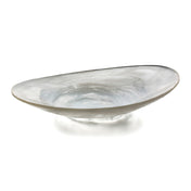 Bon Chef 59019-FROST Shallow Oval Resin Bowl 15.75" X 10.5" X 3" Lead Free