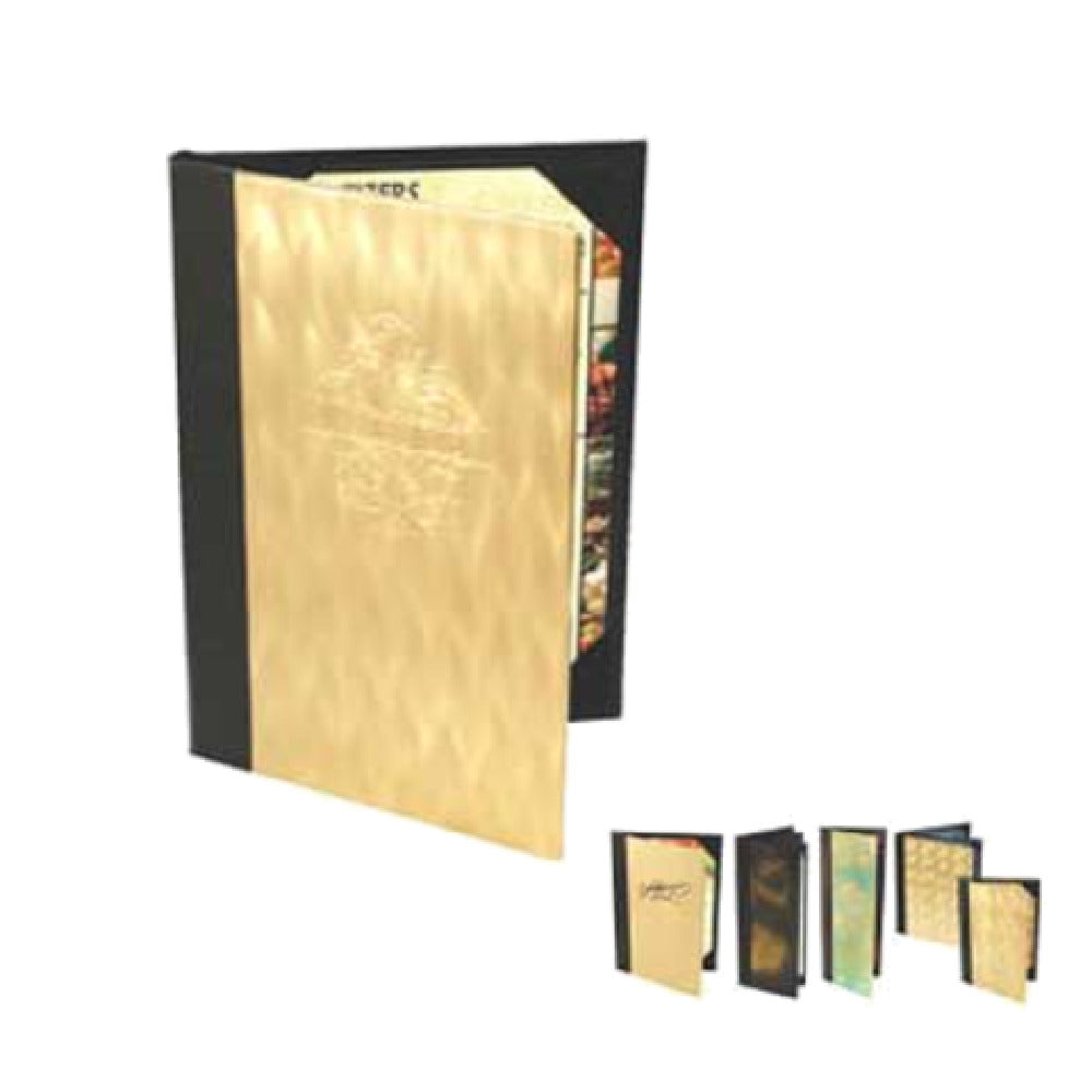Menu Solutions MBR160B Menu Cover Holds 5-1/2" X 11" Inserts Triple Panel Booklet With 4 Views