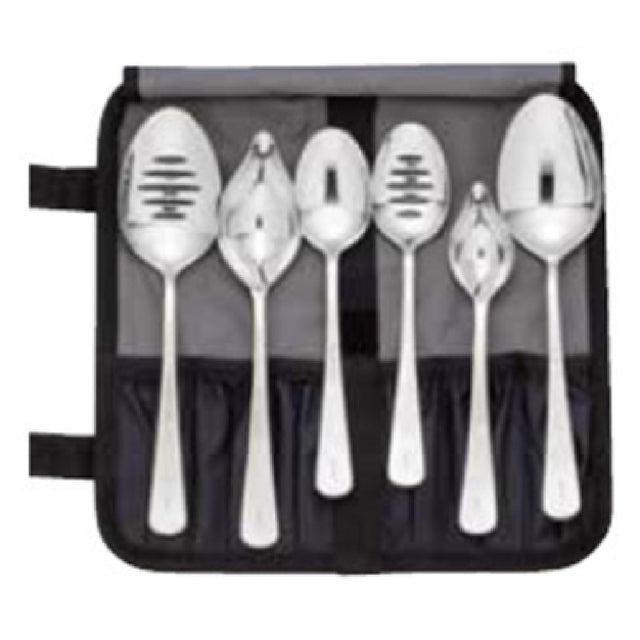 Mercer Culinary M35151 Plating Spoon Set 7-piece Includes: (1) M35142 Saucier