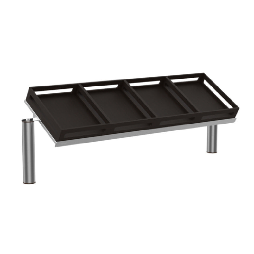 Steelite MGCIAY18DSXX - CRATE RACK STAINLESS STEEL DARK BAMBOO, Crate Rack, Ss Dark Bamboo