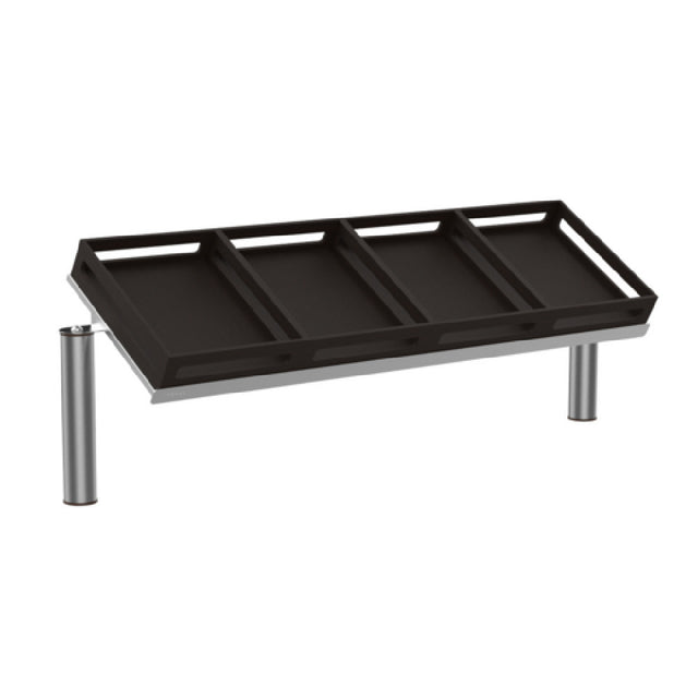 Steelite MGCIAY18DSXX - CRATE RACK STAINLESS STEEL DARK BAMBOO, Crate Rack, Ss Dark Bamboo