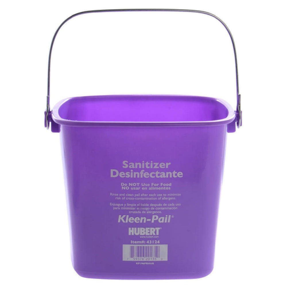 Hubert 43124 - Allergen Awareness Utility Pail, 6 Qt., 7-1/2" X 7-1/2" X 8-1/4"H