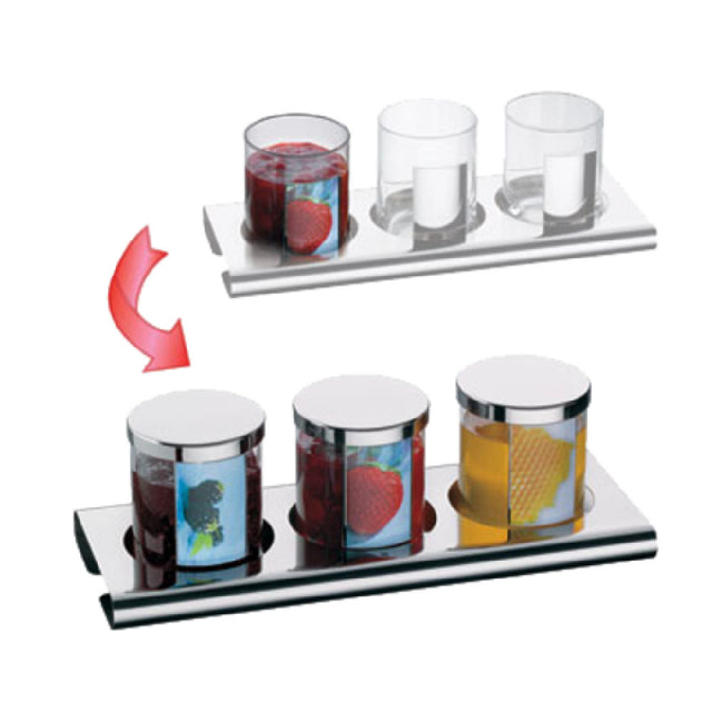 BauscherHepp 06.8242.6040 Buffet Set Includes: 17-1/2" X 6-3/4" X 1-1/4" Rectangular 18/10 Stainless Steel Base