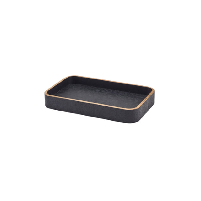 Steelite GWWVT23BK - Tray Wood Veneer Black, 9.0" X 5.5" X 1.375", Trays And Caddies