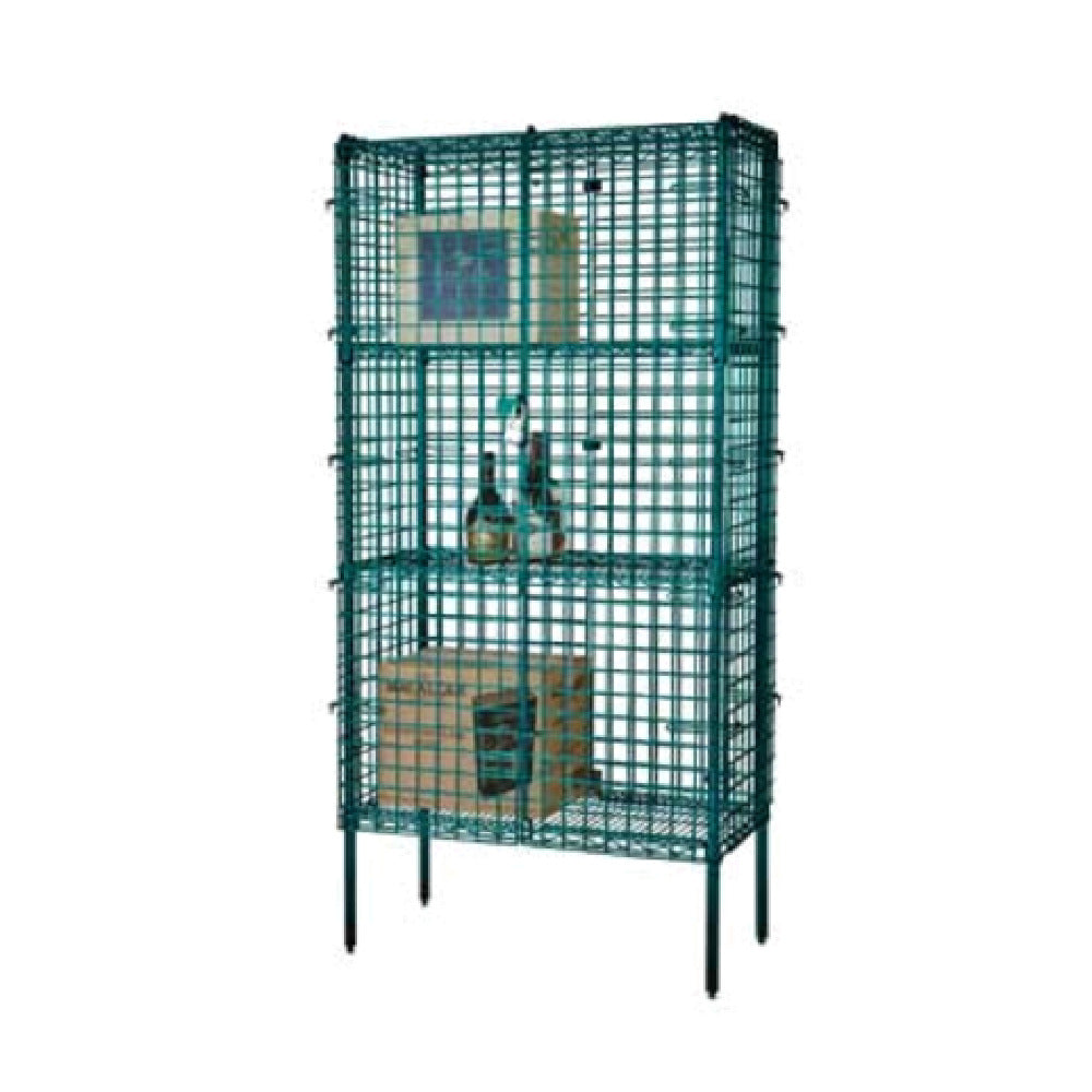 1880 Hospitality FSSEC24483GN Focus Foodservice Security Cage Complete Stationary Kit