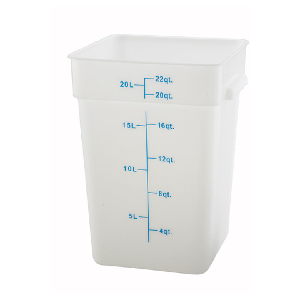 Winco PESC-22 Storage Container 22 Qt. 11" X 12" X 15-1/2"H