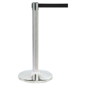 Hubert 40060 - Stanchion, Includes: (1) 40"H Post, (1) 14" Dia. Tapered 30 Lb. Base With Protective Rubber Floor Guards & (1) 7' Black Belt
