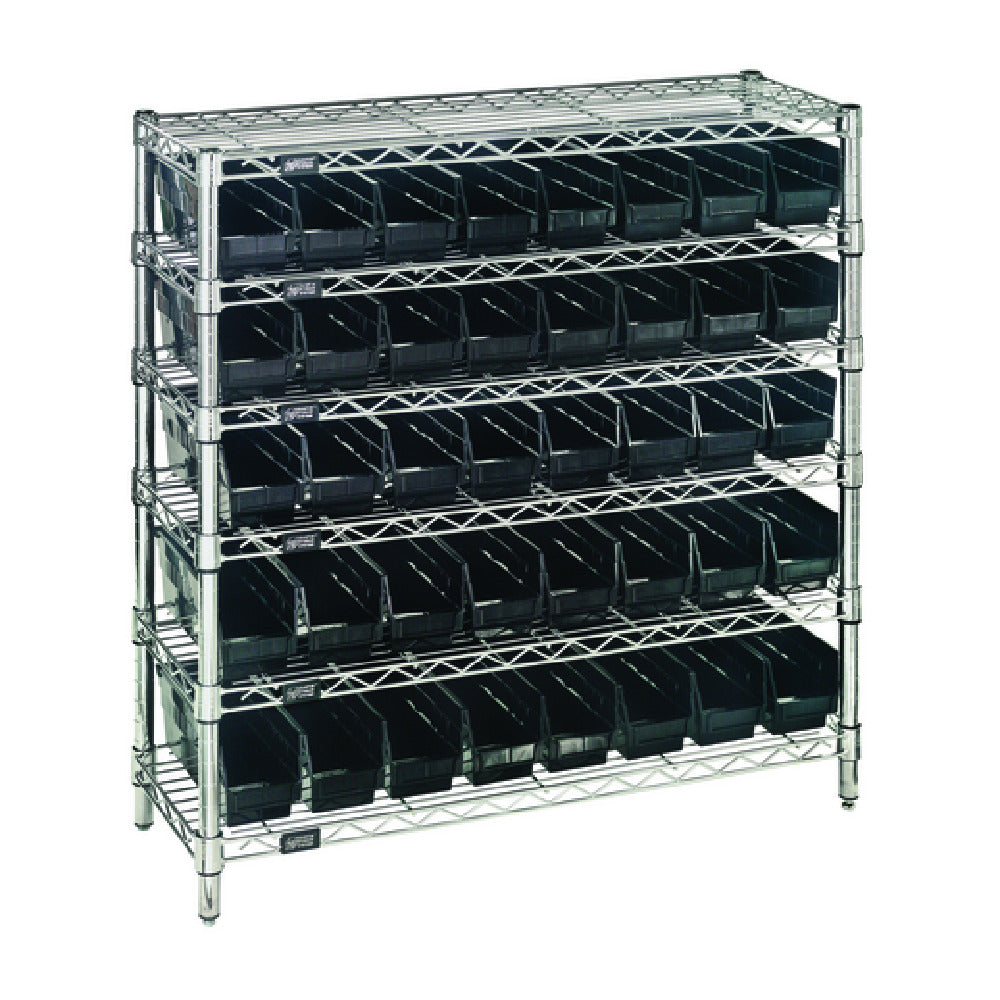 Quantum WR6-36-1236-101CO Bin Wire Shelving System Conductive 36"W X 12"D X 36"H Overall Size