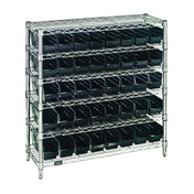 Quantum WR6-36-1236-101CO Bin Wire Shelving System Conductive 36"W X 12"D X 36"H Overall Size