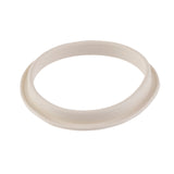 A white, circular silicone or rubber ring with a slightly raised, uneven edge, set against a plain white background. This flexible gasket is likely used as a sealing ring for plumbing fixtures or dispenser components with chrome plated finishes.