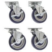 Hubert 72897 - Caster Kit, 5" Dia., 300 Lb. Capacity Per Caster