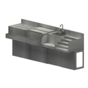 BK Resources UBB-ST84 Underbar Complete Workstation With Base 84" Removable Front Panel