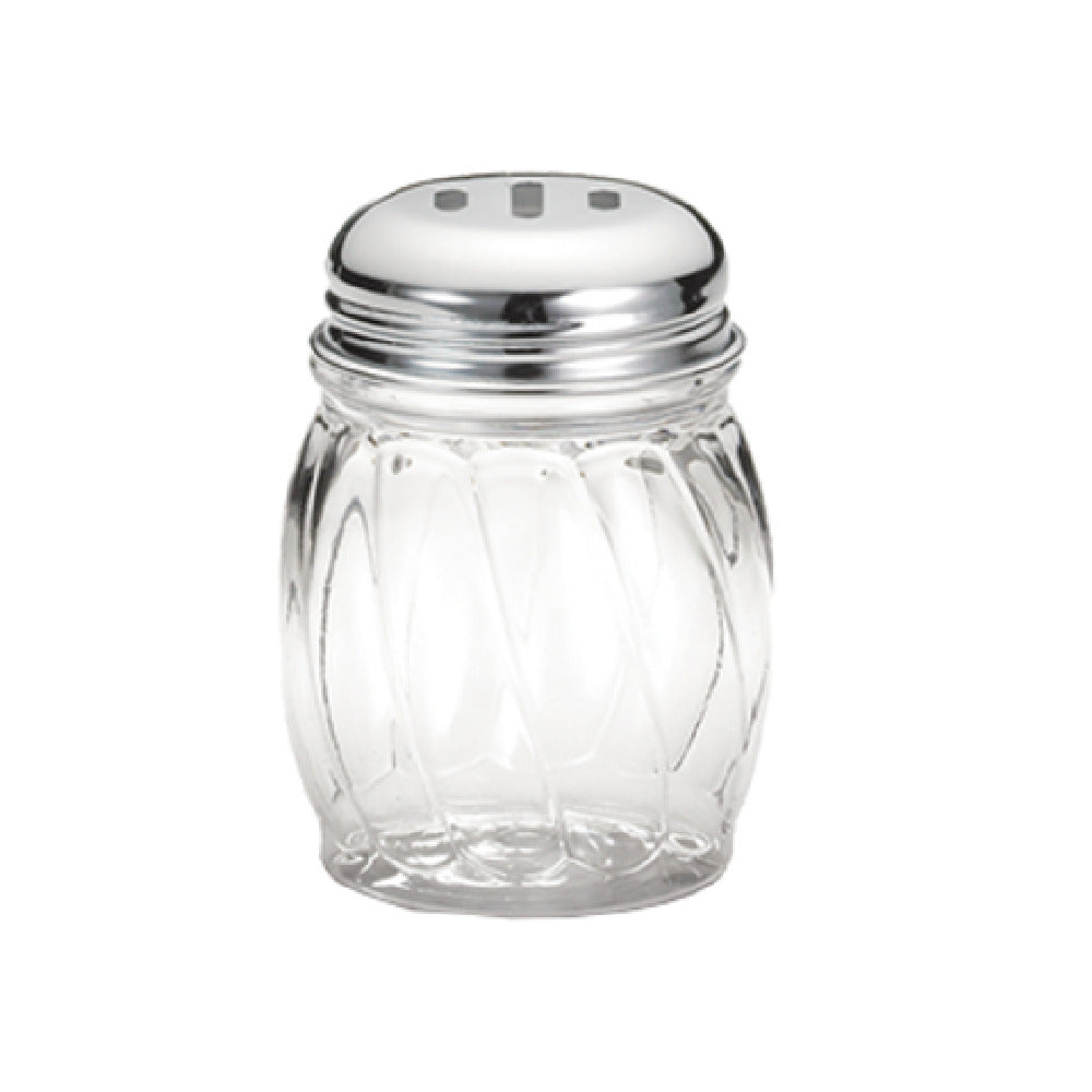 TableCraft Products 260SL - Cheese Shaker, 6 Oz., Swirled Glass Jar (dishwasher Safe)