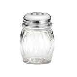 TableCraft Products 260SL - Cheese Shaker, 6 Oz., Swirled Glass Jar (dishwasher Safe)