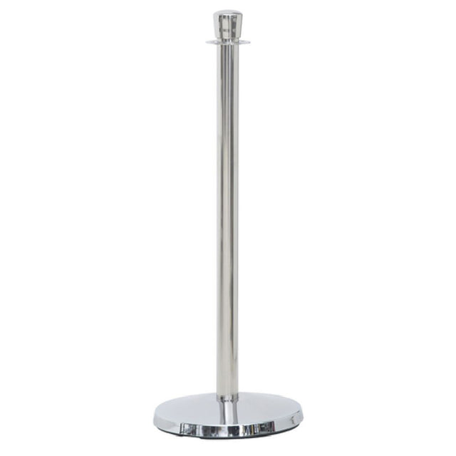 Hubert 12940 - Rope Guidance Base & Post, Includes: (1) 38-1/4"H Post & (1) 14" Dia. Tapered Concrete Base With Protective Rubber Floor Guards
