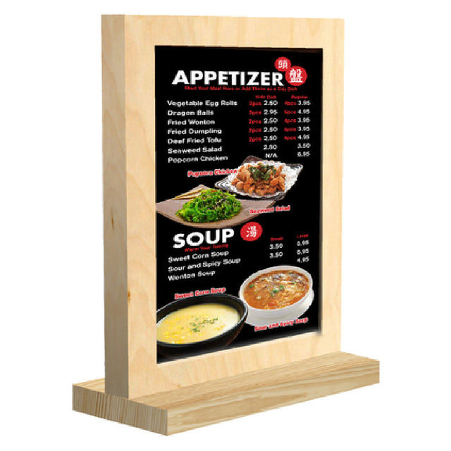 Menu Solutions WTFR-B Table Tent 5" X 7" Insert Wood Frame