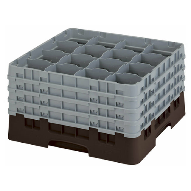 Cambro 16S900167 Camrack® Glass Rack With (4) Soft Gray Extenders Full Size
