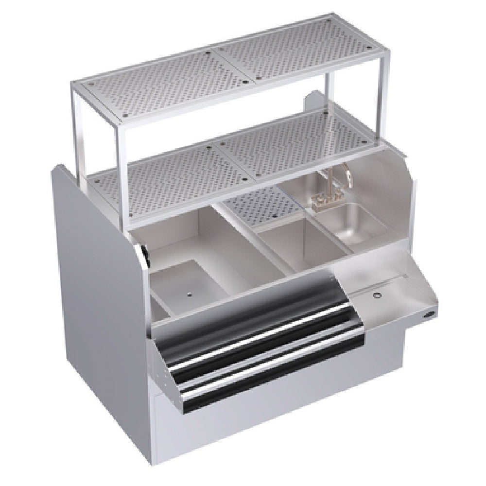 Krowne KRPT-54BLP-10 Royal Series Underbar Ice Bin/Cocktail Station Pass-thru Combo