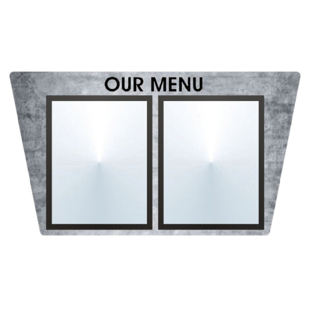 Hubert 11382 - Menu Board, 2-pocket, Wall-mount