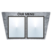 Hubert 11382 - Menu Board, 2-pocket, Wall-mount