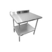 Sapphire Manufacturing SMTEB16-2436S Worktable 36"W X 24"D X 35"H 16/304 Stainless Steel
