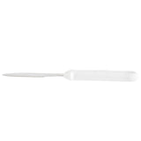 A small TableCraft paring knife with a short, serrated stainless steel blade and a solid white plastic handle, shown on a plain white background with the blade facing left.