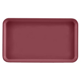A rectangular Camtray with rounded corners, shown from above. The tray is solid maroon in color, made from high-impact fiberglass, and has raised edges. The plain white background makes its shape and color stand out clearly.