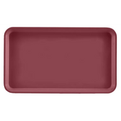A rectangular Camtray with rounded corners, shown from above. The tray is solid maroon in color, made from high-impact fiberglass, and has raised edges. The plain white background makes its shape and color stand out clearly.