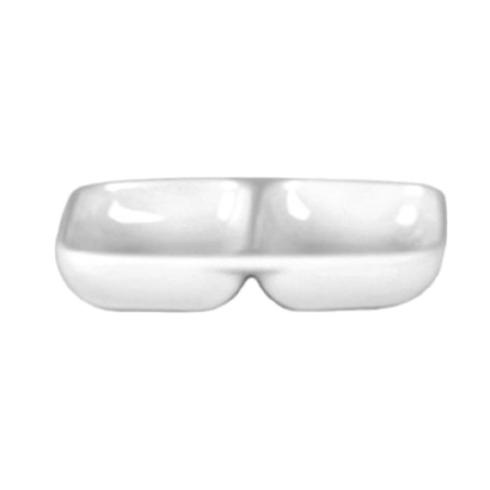 Thunder Group 1102TW Twin Sauce Dish 2 Oz. 3-3/8" X 2-3/4"