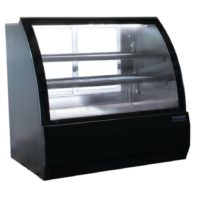 Ojeda RDCH 4 Refrigerated Deli Case Curved Glass Front Sliding Rear Doors