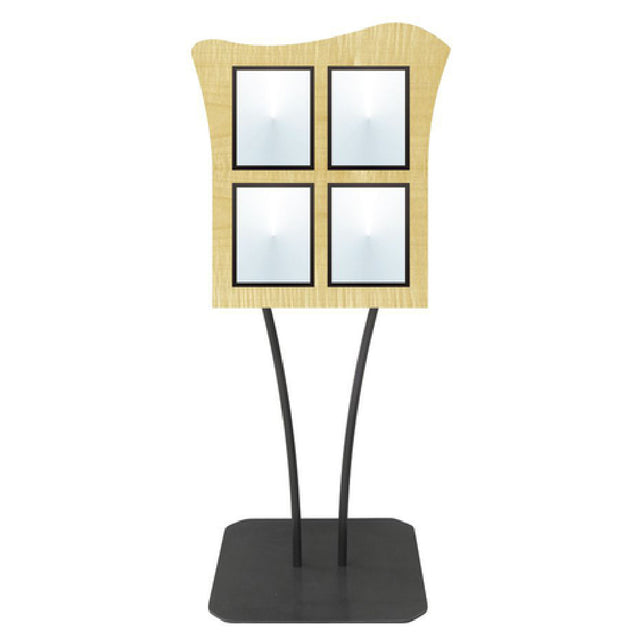 Hubert 29837 - Menu Board, 4-pocket, Floor Stand