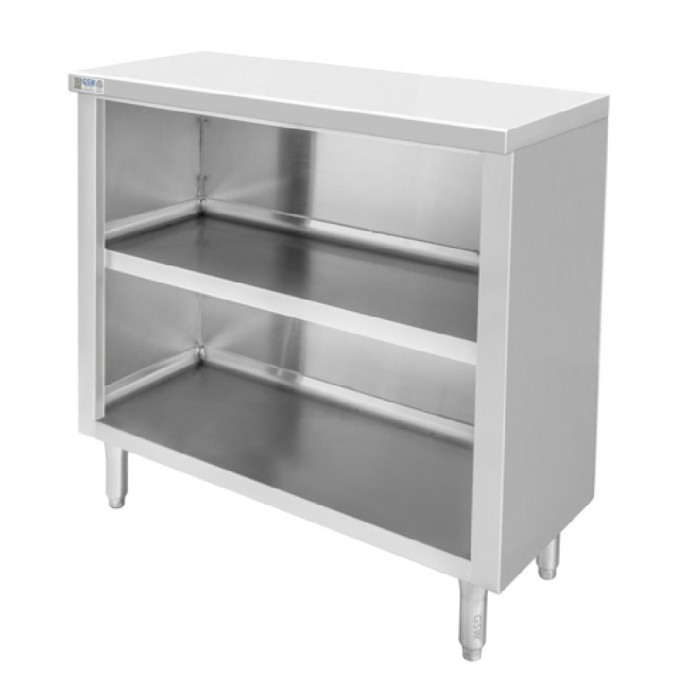 GSW USA CDN-1560 Dish Cabinet 15"W X 60"L X 35"H 18 Gauge Polished Stainless Steel Top