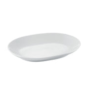 CAC China RCN-CD33 RCN Specialty D-End Platter 8"L X 6-1/8"W X 1"H Oblong