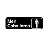 TableCraft Products 394566 - Cash & Carry Sign, 3" X 9", "Men/Caballeros"