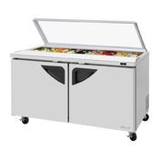 Turbo Air TST-60SD-N-GL Super Deluxe Sandwich/Salad Unit With Glass Lid Two-section