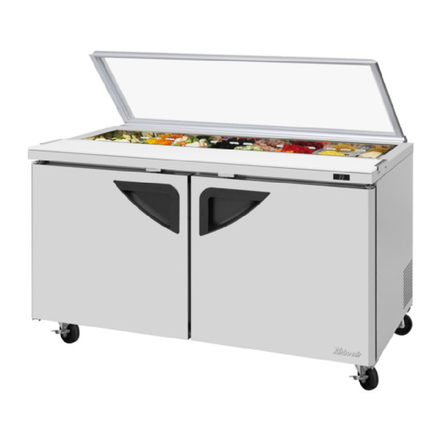 Turbo Air TST-60SD-N-GL Super Deluxe Sandwich/Salad Unit With Glass Lid Two-section