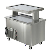 Delfield SFTS2-64-NUP FlexiTop™ Frost/Hot Top Serving Counter Dual Tiered Mobile