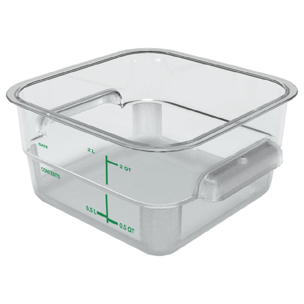 Carlisle 1195007 Carlisle Squares Food Storage Container 2 Qt. 7-1/8" X 3-4/5"H