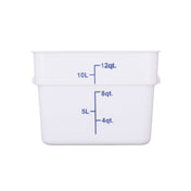 CAC China FS3P-SQ12W Food Storage Container 12 Qt. Square
