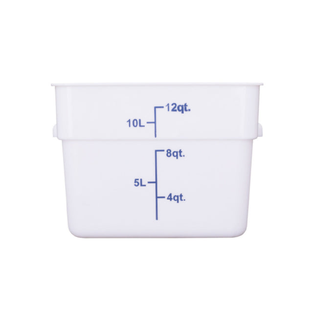 CAC China FS3P-SQ12W Food Storage Container 12 Qt. Square