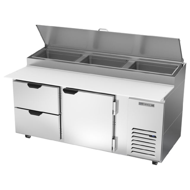 Beverage Air DPD72HC-2 Pizza Top Refrigerated Counter Two-section 72"W