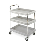 Metro BC2636-3DG Quick Ship Deep Ledge Utility Cart 3-tier With Open Base 38-3/4"W X 27"D X 41"H