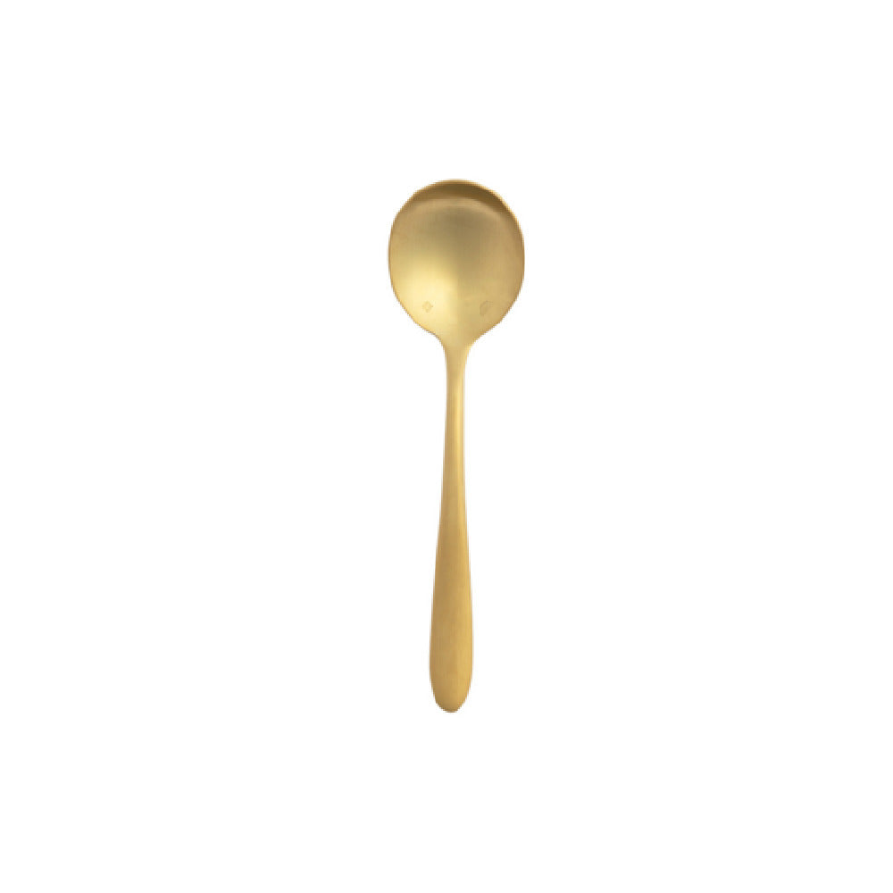 1880 Hospitality T017SRBF - Mascagni Round Bowl Soup Spoon, 6.625", Brush Gold