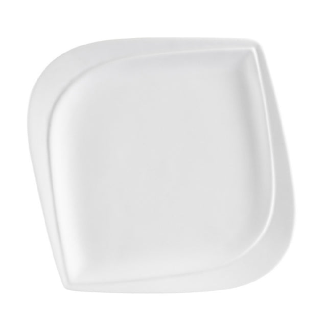 CAC China ASP-21 Aspen Tree Plate 12"L X 12"W X 1"H Square Leaf Shape