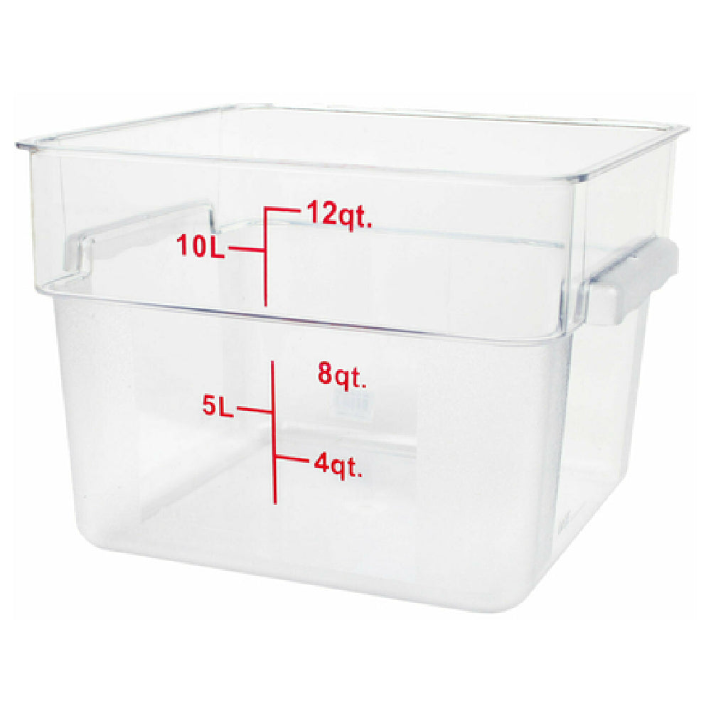 Thunder Group PLSFT012PC Food Storage Container 12 Quart Square