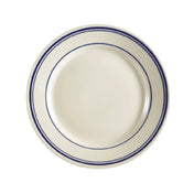 CAC China BLU-16 Blue Line Plate 10-1/2" Dia. X 1"H Round