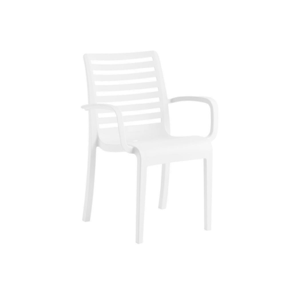 Grosfillex UT945004 Astoria Stacking Armchair 23.6"W X 23.4"D X 34.7"H Technopolymer With Air Molding Technology