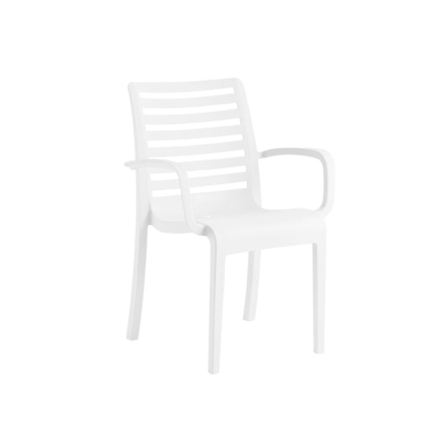 Grosfillex UT945004 Astoria Stacking Armchair 23.6"W X 23.4"D X 34.7"H Technopolymer With Air Molding Technology